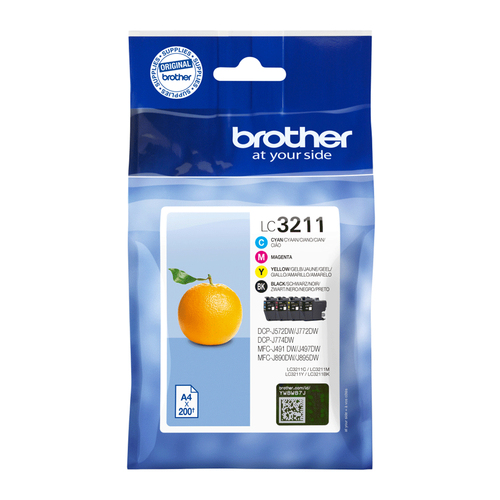 PACK OF 4 CARTRIDGES BLACK CYAN MAGENTA YELLOW – Brother