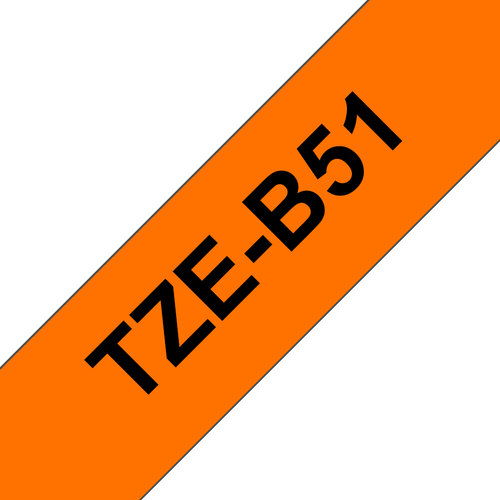 TZEB51 24MM FLUORESCENT Black on Orange – Brother