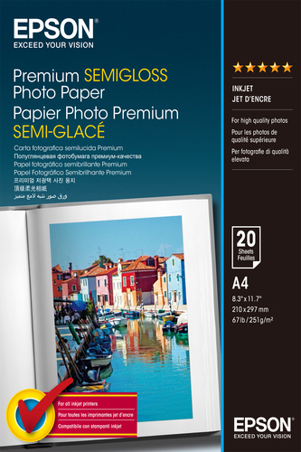 PREMIUM SEMIGLOSS PHOTO A4 PAPER STYLUS COLOR 2000P – Epson