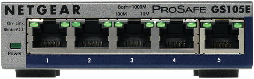 NETGEAR Plus GS105Ev2 - Switch - Beheerd - 5 x 10/100/1000 - desktop – Netgear