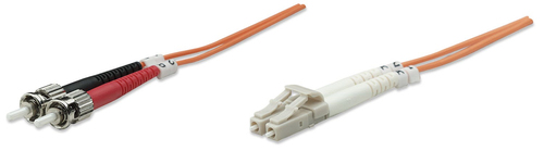 FIBER OPTIC PATCH CABLE MULTI- MODE LC/ST 50/125 OM2 10M ORANGE – INTELLINET
