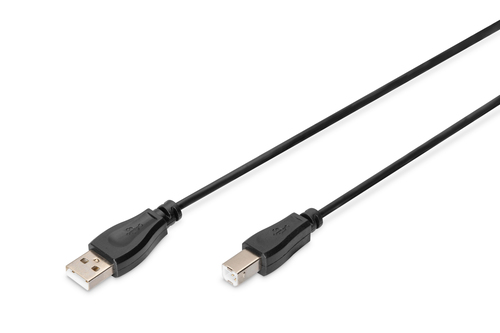 DIGITUS USB CABLE TYPE A - B M/M 1.8M USB 2.0 SUITABLE UL BL – Assmann Electronics