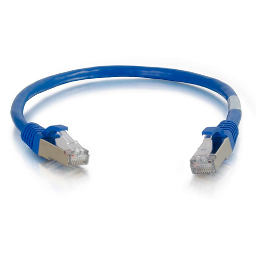 0.3m Cat6a Booted Shielded (SSTP) Network Patch Cable - BlueProtect 10 Gigabit data transmissions from 10GBase-T ports and equipment in high noise environments. – Legrand