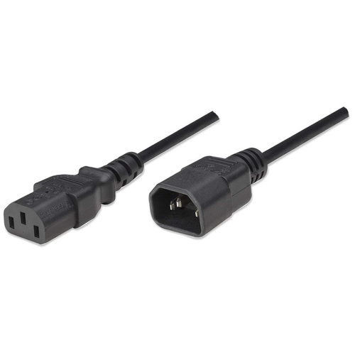 POWER CABLE/CORD MONITOR/CPU- C14/C13 M/F KETTLE LEAD 1.8M BLK – INTELLINET