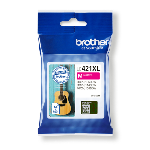500-PAGE HIGH YIELD MAGENTA INK CARTRIDGE FOR DCP-J1050DW MFC-J1 – Brother