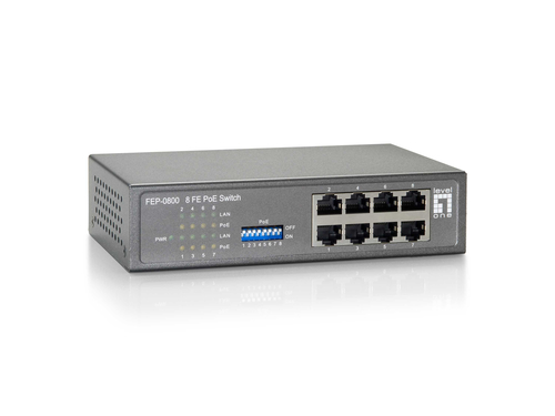 LevelOne 8 FE PoE Switch-90W – Digital Data Communications