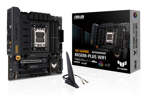 Asus TUF GAMING B650M-PLUS WIFI AMD B650 AM5 Micro ATX 4 DDR5 HDMI DP Wi-Fi 6 2.5G LAN PCIe4 2x M.2 – ASUSTeK COMPUTER