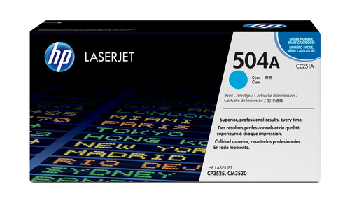 TONER CARTRIDGE 504A CYAN PRT CARTRIDGE W COLORSPHERE TO – HP Inc