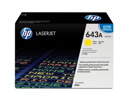 TONER CARTRIDGE 643A YELLOW F/ CLR LASERJET 4700 – HP Inc