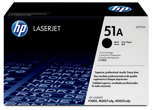 TONER CARTRIDGE 51A BLACK F/ LJ P3005/M3035MFP/M3027MFP – HP Inc