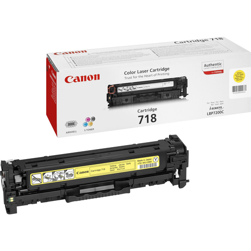 Yellow 718 Toner Cartridge (2900 Pages) – Canon