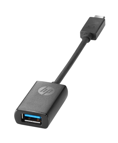 HP - USB adapter - USB Type A (F) to USB-C (M) - USB 3.0 - 14.08 cm - for Chromebook 11 G9, 11A G6, 11A G8, 11MK G9, Chromebook x360, ProBook 440 G7, ProBook x360 – HP Inc