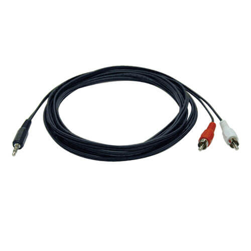 1.83 M MINI STEREO TO 2-RCA CBL Y SPLITTER ADAPTER 3.5MM M/M – Tripplite