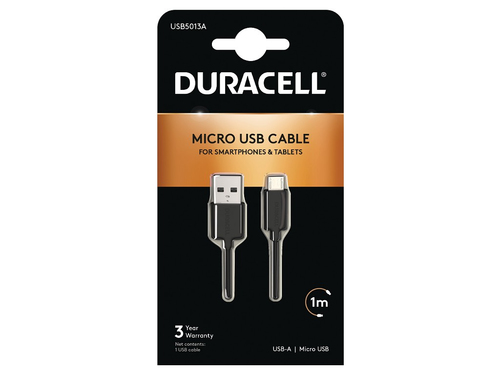 Duracell Sync & Charge Cable (Micro USB). Supplied by Hypertec – Duracell