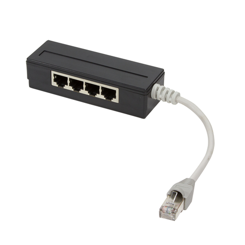 Modular Adapter, 4 Port Splitter, 1*RJ45 / 4*RJ45 – LogiLink