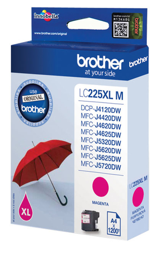 LC-225XLM INK CARTRIDGE MAGENDA 1200 PAGES ISO STANDARDS 24711 – Brother
