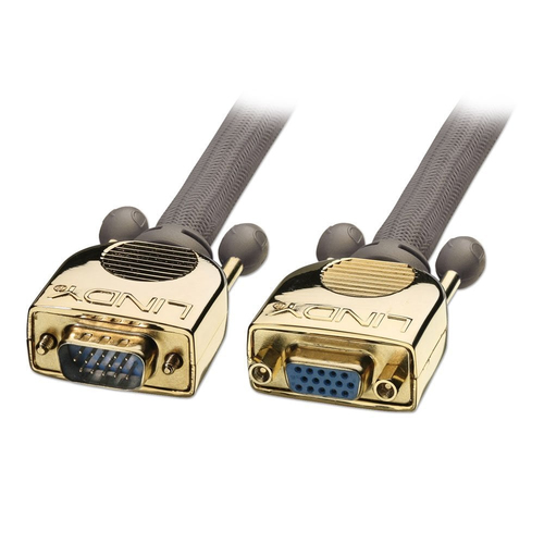 50M PREMIUM GOLD VGA CABLE 15 P HD MALE TO FEMALE – Lindy