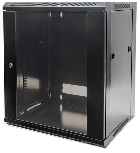 NETWORK CABINET WALL MOUNT 6U- (STANDARD) 450MM BLACK FLATPACK – INTELLINET