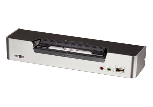 2-Port USB 2.0 DVI Dual View KVMP� Switch Supports two high resolution Dual Link displays – ATEN