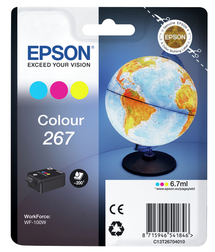 SINGLEPACK COLOUR 267 INK CART RS BLISTER PACK – Epson