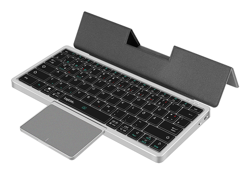 Keyboard, BT 5.1, 3 channel, w/ touchpad, grey – LogiLink