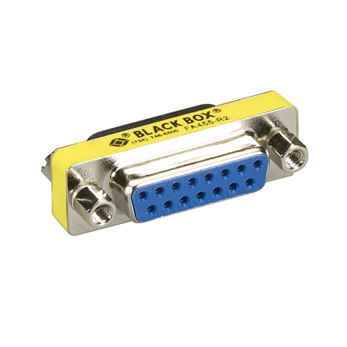 DB15 FEMALE-FEMALE EMI/RFI GENDER CHANGER – Black Box