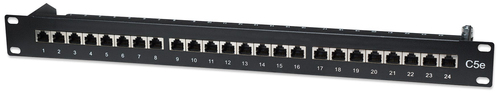 CAT5E PATCH PANEL 24-PORT FTP- 1U SHIELD 90/DEG TOP/PUNCH DOWN – INTELLINET