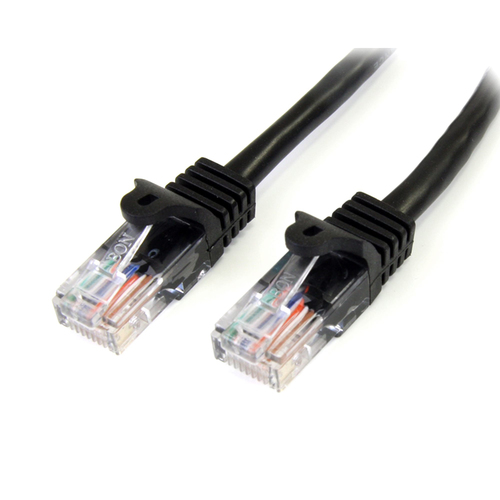 StarTech.com 1m Black Cat 5e Patch Cable – StarTech.com