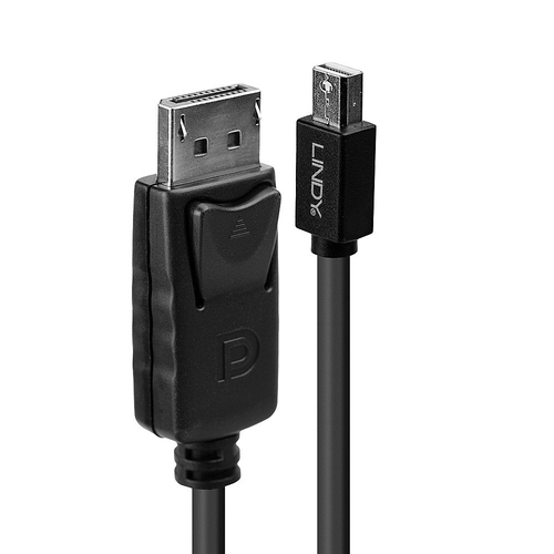 5M MINI DISPLAYPORT MALE TO DISPLAYPORT MALE BLACK – Lindy