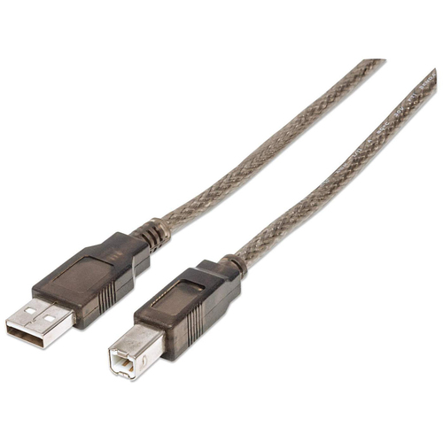 USB-A TO USB-B CABLE 11M- MALE/MALE 480MBPS (USB 2.0) SILV – INTELLINET