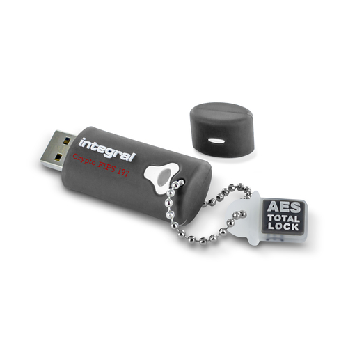 Integral Crypto Drive 4 GB USB 3.0 Flash Drive - Grey - 256-bit – Integral Memory