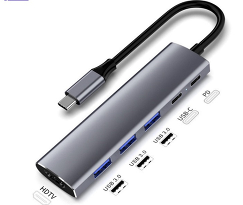 JLC DWC78 Type C 6 Port Adapter - Grey – JLC