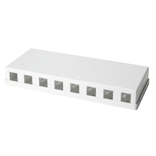Keystone Surface Mount Box 8 Port, white – LogiLink
