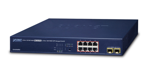 IPv4/IPv6, 8-Port Managed – Planet