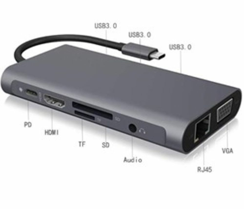 JLC J200 Type C 9 Port Adapter - Grey – JLC