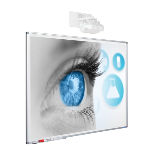 89” 16:10 Whiteboard. Enamel Matt White Softline 8mm Profile Bezel Perfect for UST & Interactive Multi-Pen Projector Installations - Delivery Charges Apply – Smit Visual