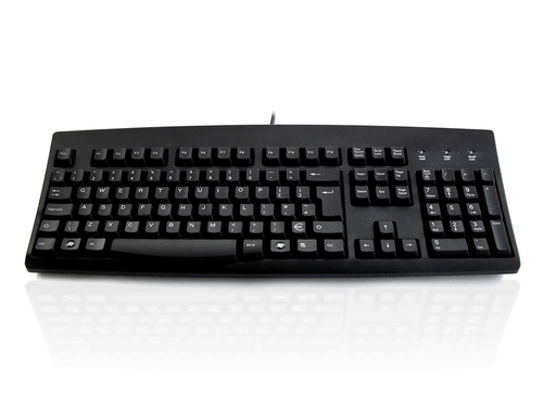 260 PROFESSIONAL EURO KEYBOARD - USB/PS2 COMBO UK BLACK WITH DEDICATED EURO KEY – Ceratech