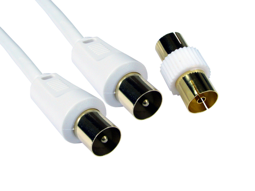 CDL 20m TV +Female Coupler - White – Cables Direct