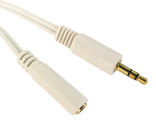 CDL 10m 3.5mm Stereo Ext - White – Cables Direct