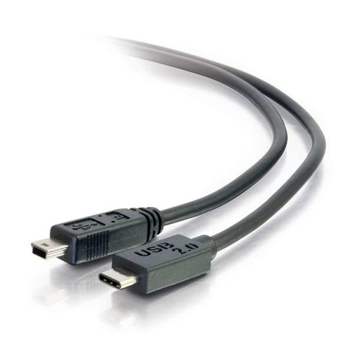 4m USB 2.0 USB-C to USB-Mini B Cable M/M - BlackConnect a USB-Mini B device to a USB Type-C port on a laptop- desktop computer- tablet- or other device – Legrand