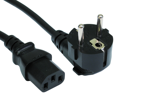 3M EU CEE 7/7 - C13 BLACK POWER CABLE – Cables Direct