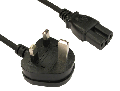 2M UK TYPE G - C15 BLACK POWER CABLE – Cables Direct