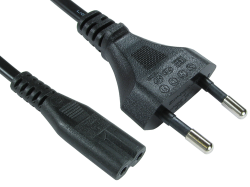 3M EURO CEE 7/7 - C7 BLACK POWER CABLE – Cables Direct