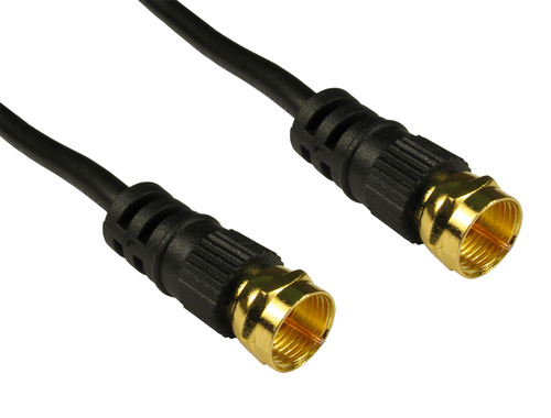 CDL 20m F Connector - Black – Cables Direct