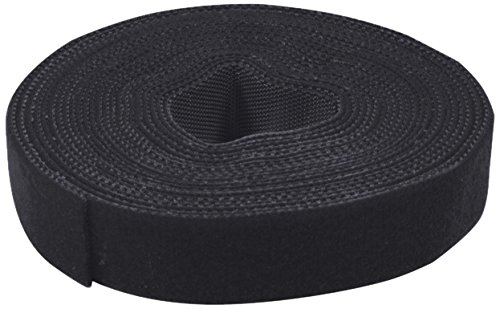 Cable strap (Hook and Loop), black, width: 16 mm, coil, 4 m – LogiLink