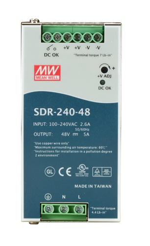 DIN RAIL POWER SUPPLY 48VDC 240W – Black Box