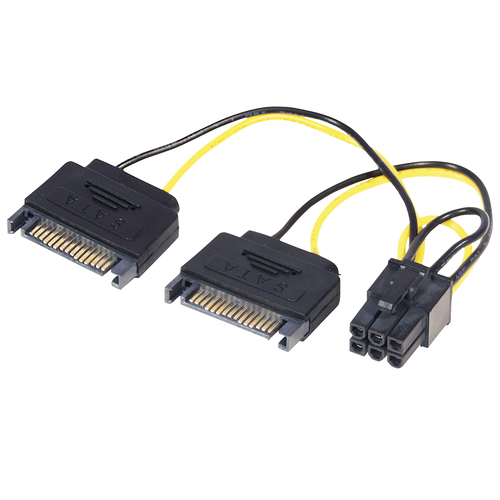 PCIE ADAPTER CABLE - 2 X SATA 15 PIN – Lindy