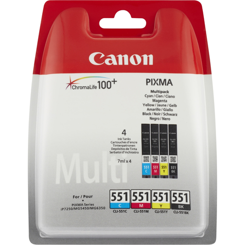 CLI-551 C/M/Y/BK PHOTO VALUE BL WITH SECURITY – Canon