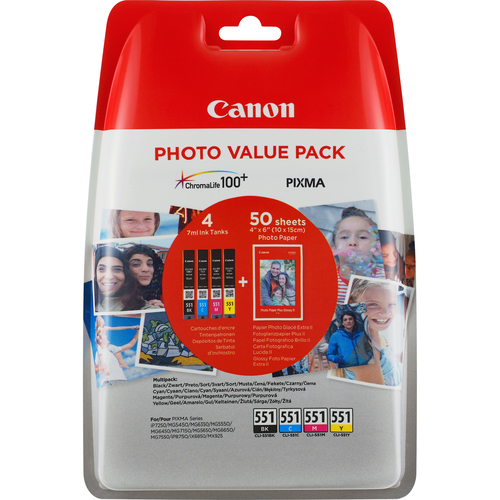 CLI-551 C/M/Y/BK PHOTO VALUE BL – Canon