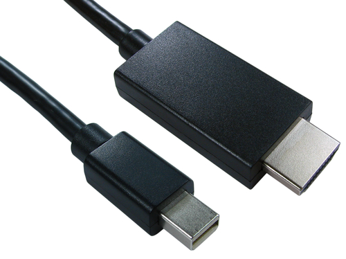 2M MINI DIS PORT (M) - HDMI (M) BLK – Cables Direct